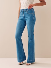 Denim - Lift Style And Shape Schlagjeans in mittlerer Waschung - Bild 1 von 6