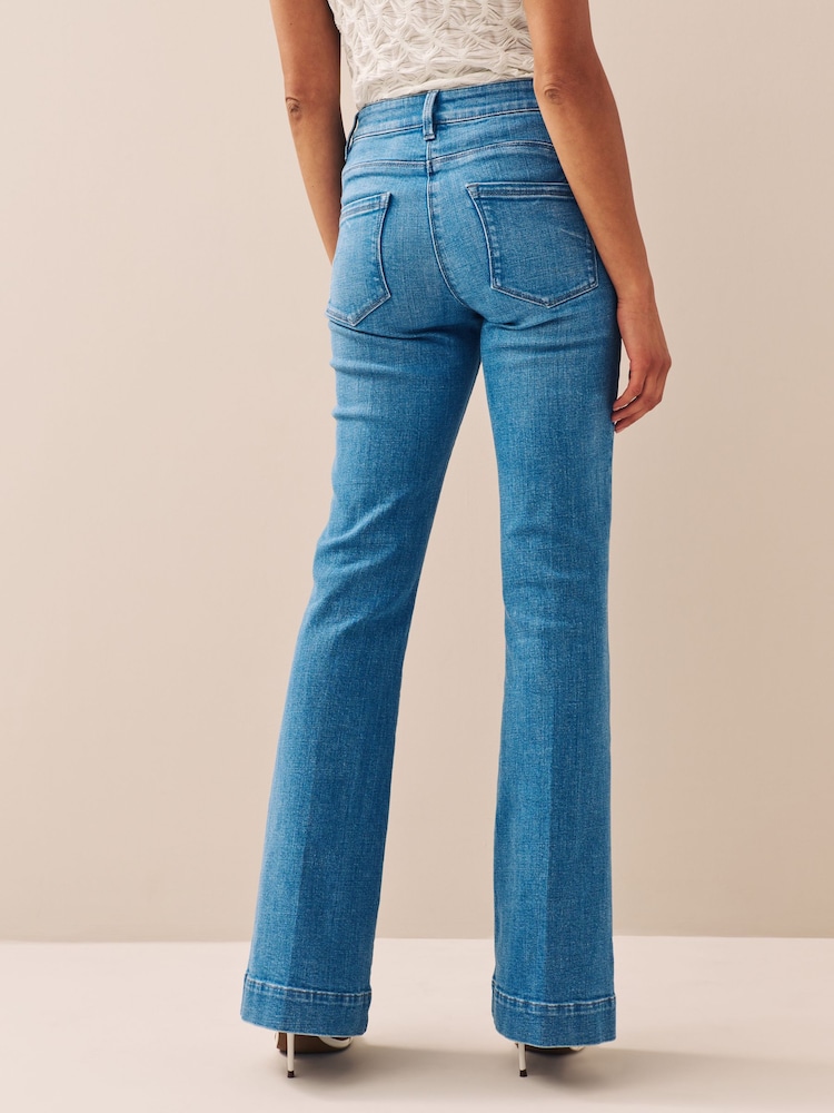 Denim - Lift Style And Shape Schlagjeans in mittlerer Waschung - Bild 2 von 6