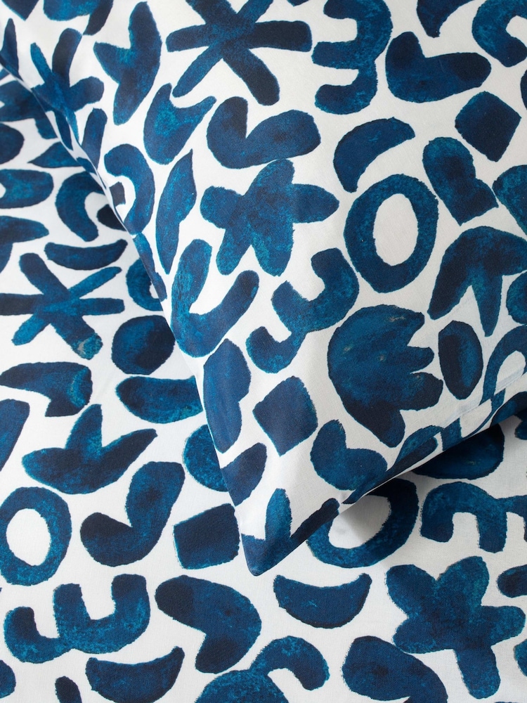 Deyongs Blue Abstract Shapes Duvet Cover and Pillowcase Set - Image 2 of 4 Deyongs Blue Abstract Shapes Duvet Cover and Pillowcase Set - Image 2 of 4
