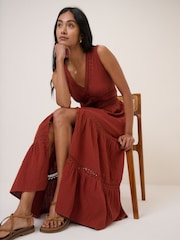 Nobodys Child Brown Wrena Midi Dress - Image 3 of 5