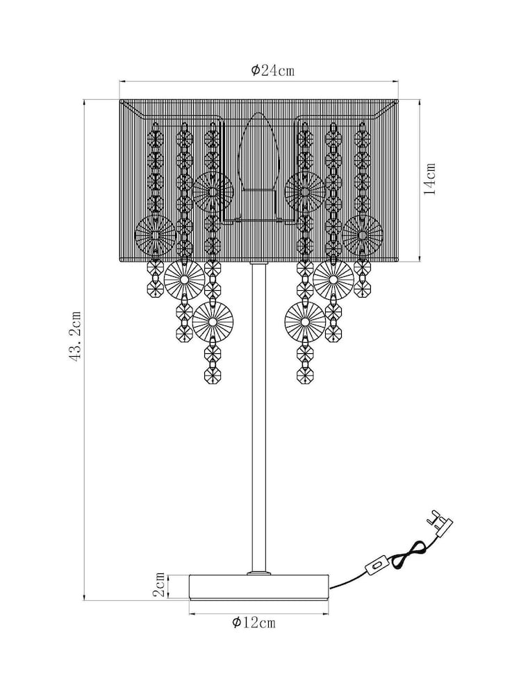 Champagne Gold Palazzo Large Table Lamp - Image 8 of 8