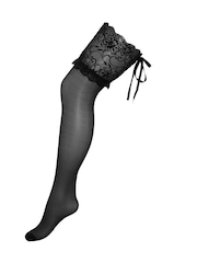Pour Moi Black Laced Up 15 Denier Stocking - Image 5 of 5