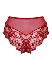 Pour Moi Red High Waist Etoile Lace Knickers - Image 4 of 4