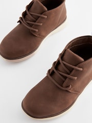 Tan Brown Lace-Up Desert Boots - Image 4 of 6