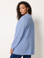 M&Co Blue Flower Embroidered Knitted Cardigan - Image 3 of 5