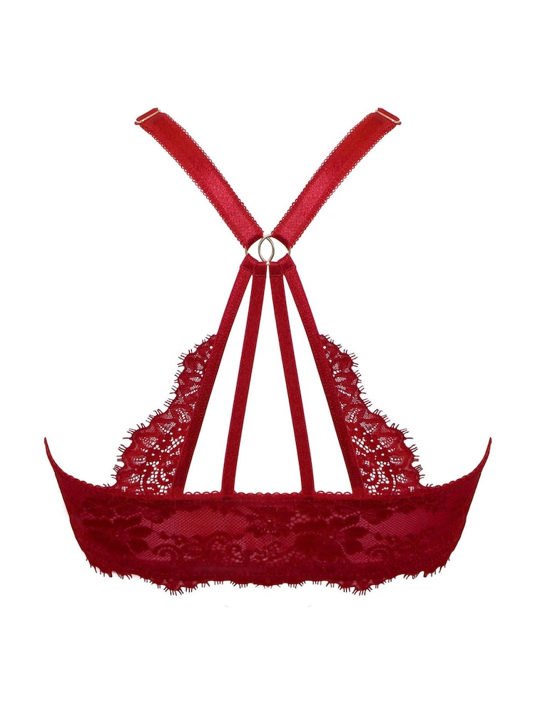 Pour Moi Red Padded Etoile Lace Bra - Image 4 of 4 Pour Moi Red Padded Etoile Lace Bra - Image 4 of 4