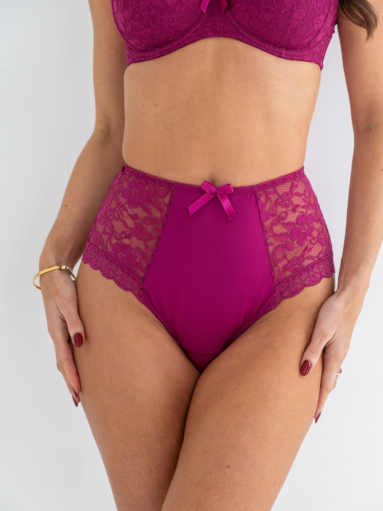 Pour Moi Orchid Pink High Waist Rebel Knickers - Image 2 of 4 Pour Moi Orchid Pink High Waist Rebel Knickers - Image 2 of 4