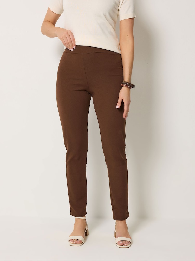 Long Tall Sally Brown Slim Leg Trousers - Image 2 of 5