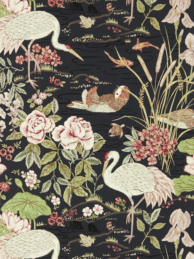 Sanderson Green Crane Frog 10.05M Wallpaper - Image 1 of 1