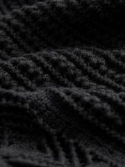 Black Crochet Flute Sleeve Dress - Image 6 of 6