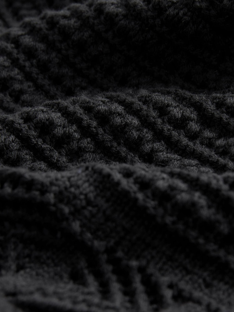 Black Crochet Flute Sleeve Dress - Image 6 of 6