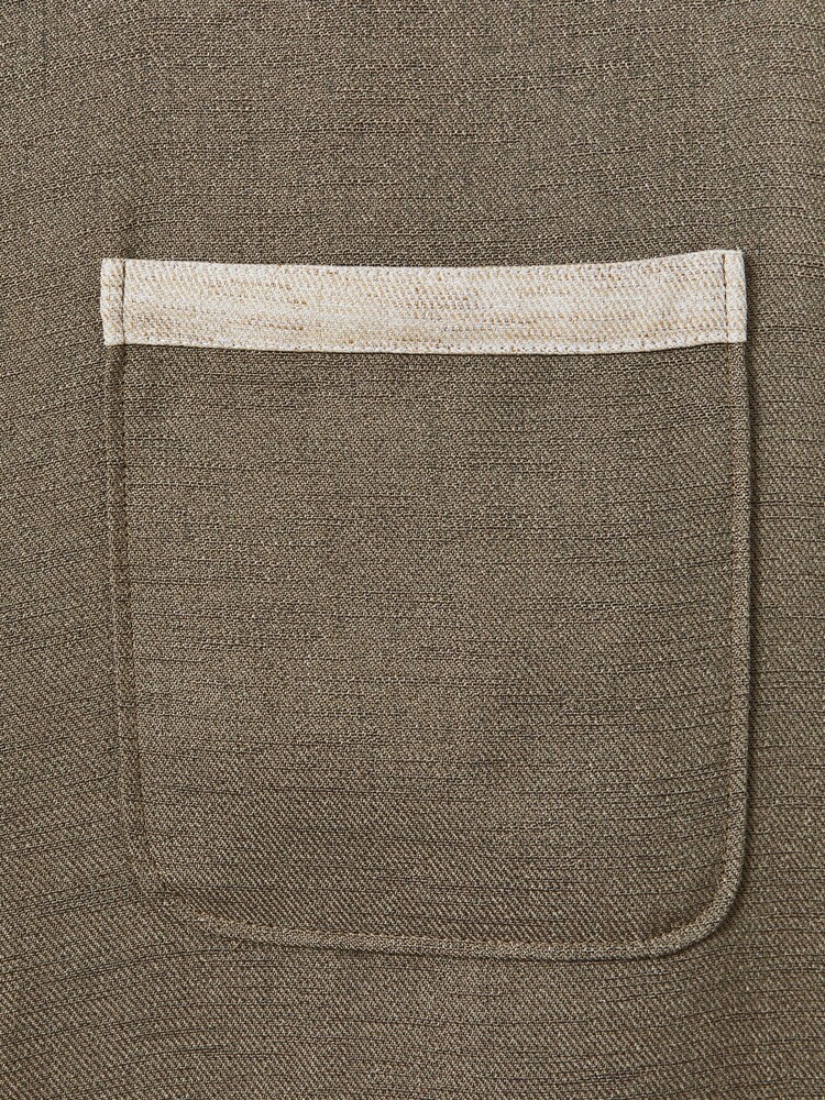 Reiss Sage/White Vita Contrast Trim Cuban Collar Shirt - Image 6 of 6 Reiss Sage/White Vita Contrast Trim Cuban Collar Shirt - Image 6 of 6