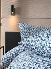 Deyongs Blue Triangles Duvet Cover and Pillowcase Set - Image 2 of 3