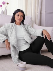 Grey Teddy Fleece Borg Cardigan - Image 4 of 7