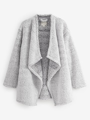 Grey Teddy Fleece Borg Cardigan - Image 7 of 7