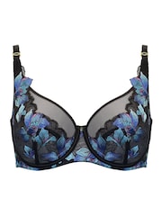 Pour Moi Blue Rhea Luxe Embroidered Full Cup Bra - Image 3 of 4