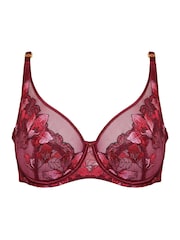 Pour Moi Red Rhea Luxe Embroidered Full Cup Bra - Image 3 of 4