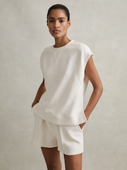 Reiss Ivory Joanna Modal Blend Co-Ord Sweat Top - Image 1 of 7