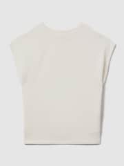 Reiss Ivory Joanna Modal Blend Co-Ord Sweat Top - Image 2 of 7