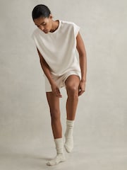 Reiss Ivory Joanna Modal Blend Co-Ord Sweat Top - Image 3 of 7