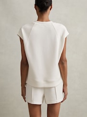 Reiss Ivory Joanna Modal Blend Co-Ord Sweat Top - Image 4 of 7