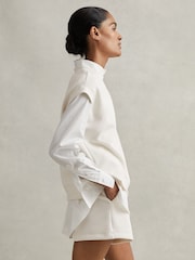Reiss Ivory Joanna Modal Blend Co-Ord Sweat Top - Image 5 of 7