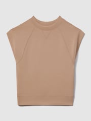 Reiss Camel Joanna Modal Blend Co-Ord Sweat Top - Image 2 of 6