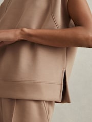 Reiss Camel Joanna Modal Blend Co-Ord Sweat Top - Image 5 of 6