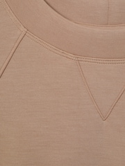 Reiss Camel Joanna Modal Blend Co-Ord Sweat Top - Image 6 of 6
