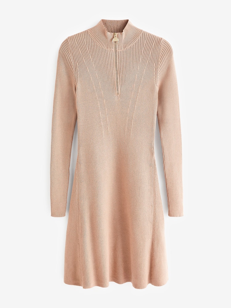 Barbour® International Solar Rib Knitted Dress - Image 6 of 6