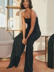 Black Rochelle Humes Pleated Wide Leg Trousers - Image 2 of 6