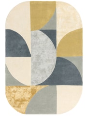 Asiatic Rugs Yellow Matrix Oval Earth Rug - Image 1 of 5