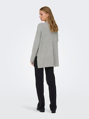 ONLY Grey Loose Cardigan With Front Pockets - Image 3 of 6