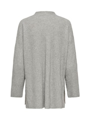 ONLY Grey Loose Cardigan With Front Pockets - Image 6 of 6
