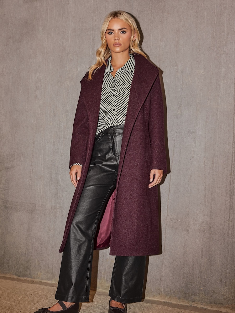 PixieGirl Petite Red Wrap Belted Coat - Image 1 of 5