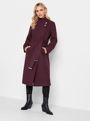 PixieGirl Petite Red Wrap Belted Coat - Image 2 of 5
