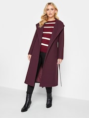 PixieGirl Petite Red Wrap Belted Coat - Image 3 of 5