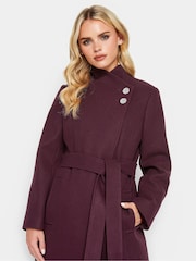 PixieGirl Petite Red Wrap Belted Coat - Image 5 of 5