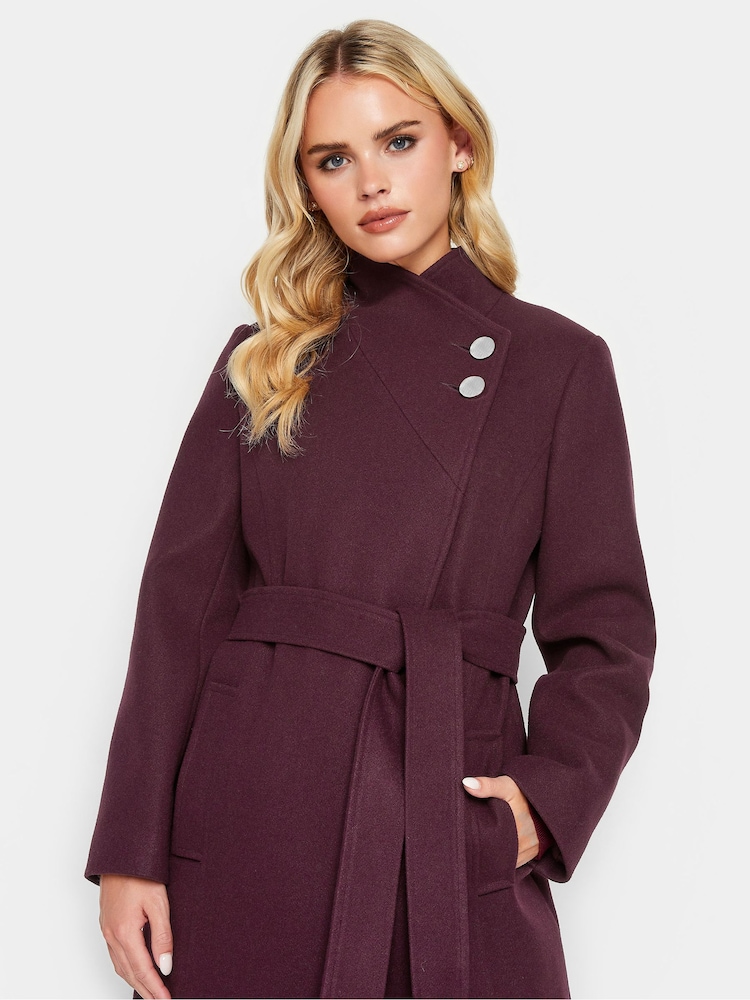 PixieGirl Petite Red Wrap Belted Coat - Image 5 of 5