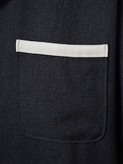 Reiss Navy/Ecru Vita Contrast Trim Cuban Collar Shirt - Image 6 of 6