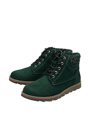 Lotus Green Lace-Up Ankle Boots - Image 2 of 4