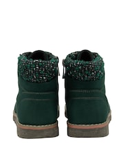 Lotus Green Lace-Up Ankle Boots - Image 3 of 4