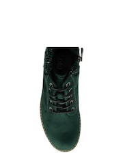 Lotus Green Lace-Up Ankle Boots - Image 4 of 4
