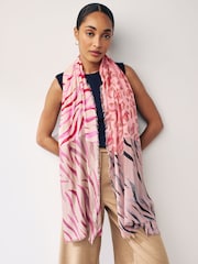 Pink Animal Lightweight Scarf - Image 1 of 4