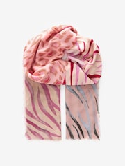 Pink Animal Lightweight Scarf - Image 3 of 4