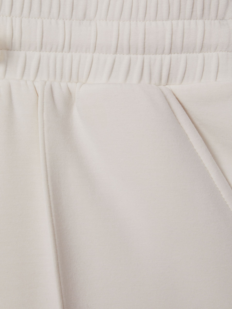 Reiss Ivory Joanna Interlock Drawstring Sweat Shorts - Image 6 of 6