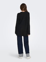 ONLY Black Loose Cardigan With Front Pockets - Image 4 of 7
