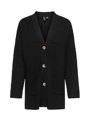 ONLY Black Loose Cardigan With Front Pockets - Image 6 of 7