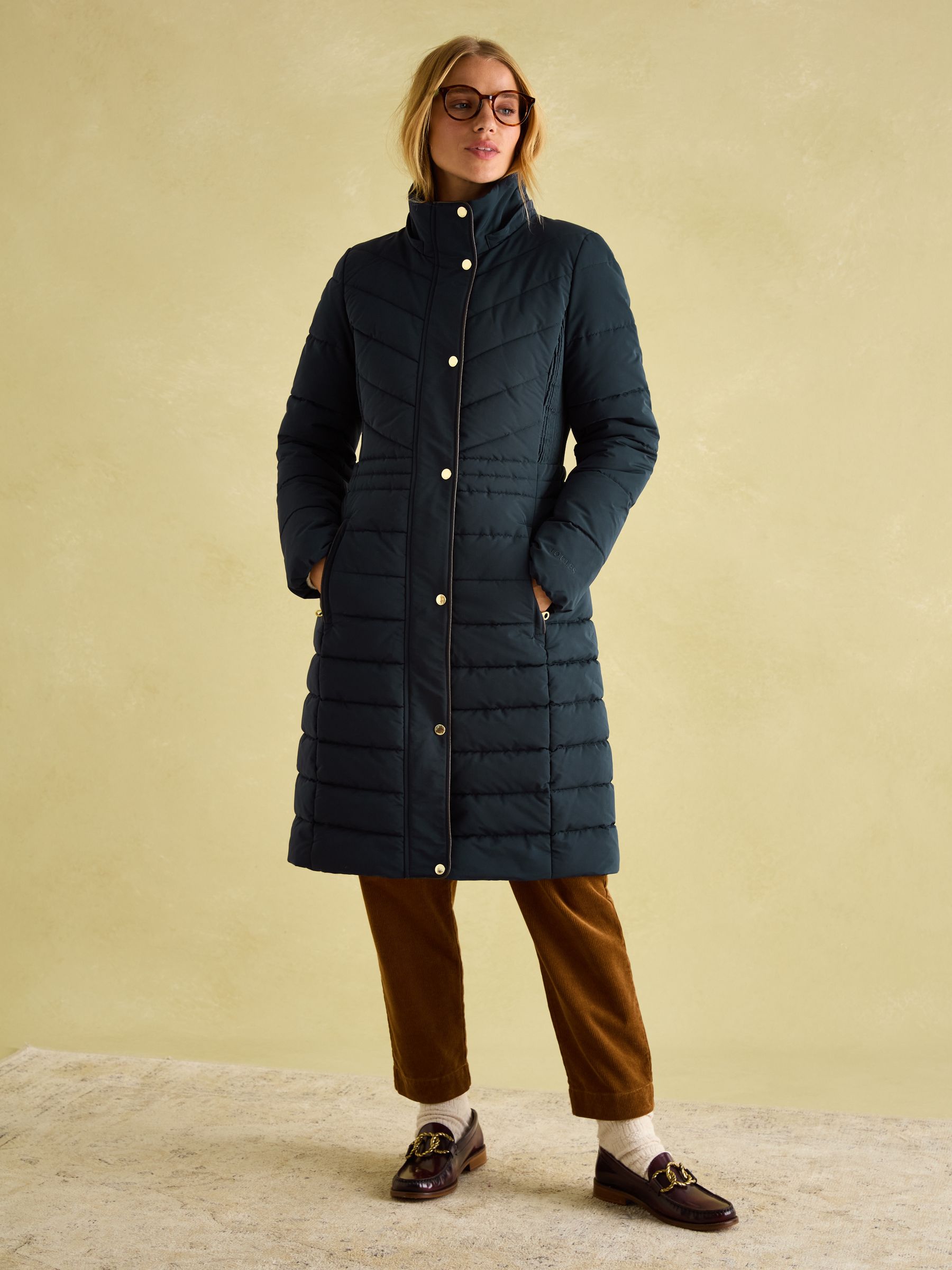 Joules long quilted coat 2025