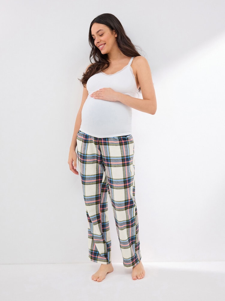 Navy Maternity Flannel Pyjama Bottoms - Image 2 of 9